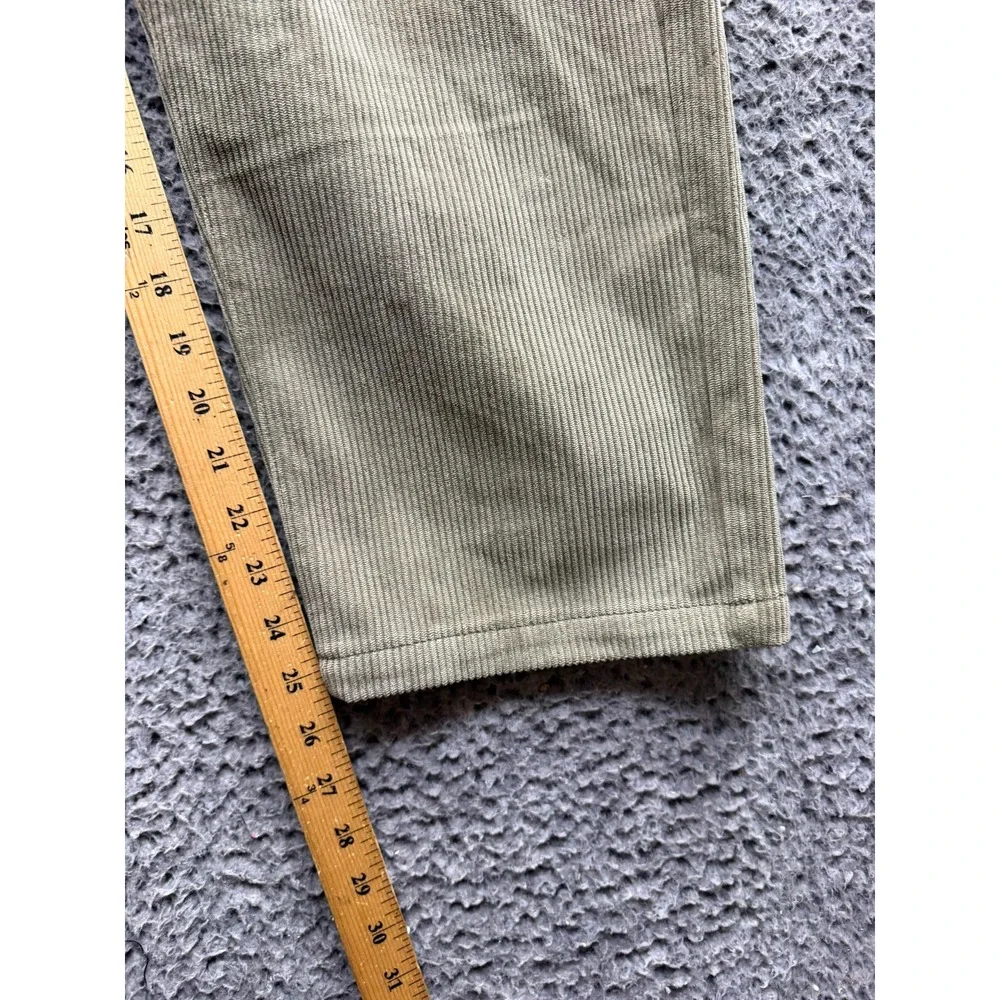 Bound Straight Leg Cropped Mushroom Corduroy Casual Trousers Mens Size L